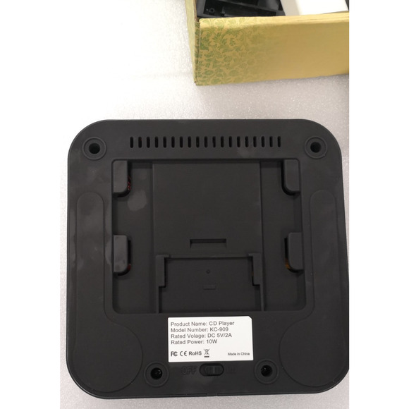 Black Wall Mountable CD Player w/FM Radio USB MP3 Bluetooth No. KC-909 w Remote - Picture 7 of 11